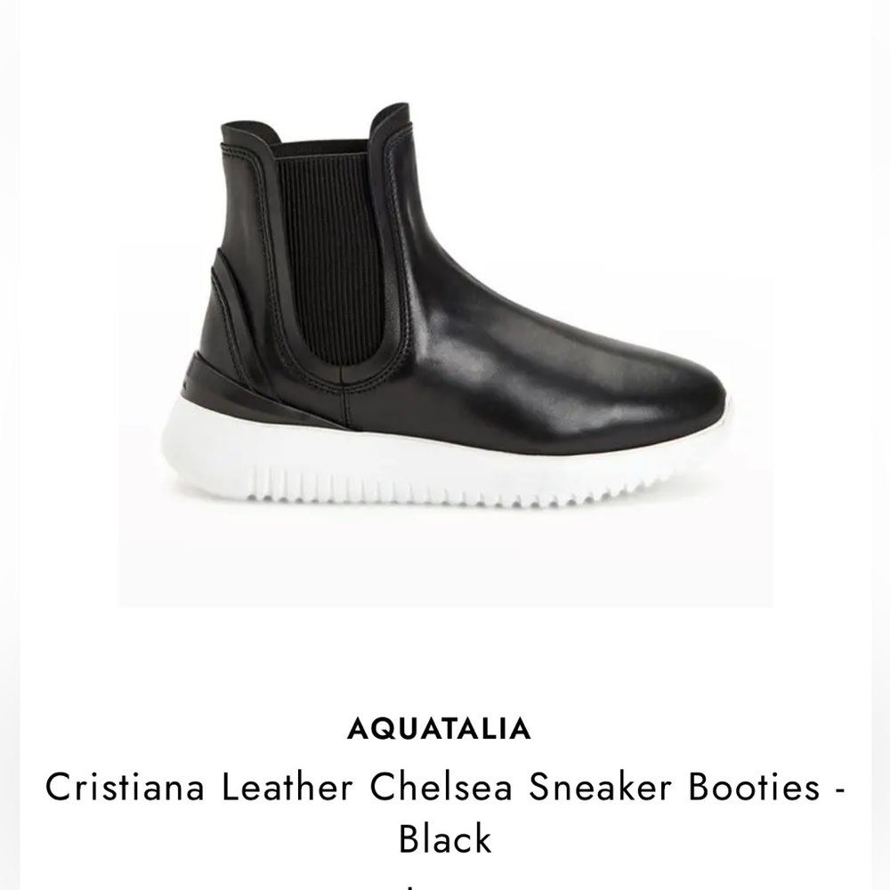 AQUATALIA
Cristiana Leather Chelsea Sneaker Booties -
Black